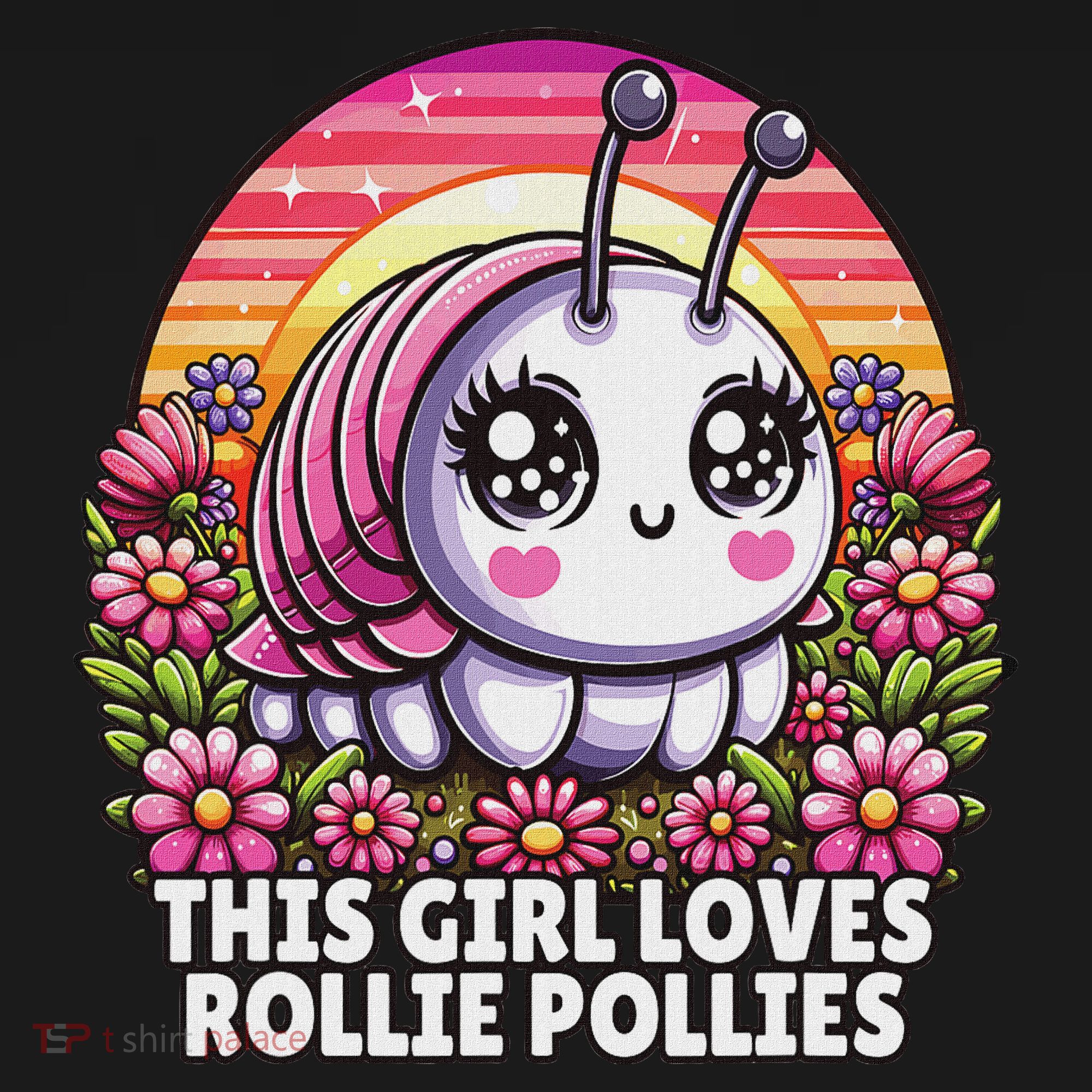 Roly Poly, Pill Bug Kawaii, This Girl Loves Rollie Pollies Women's Hoodie