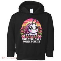 Roly Poly, Pill Bug Kawaii, This Girl Loves Rollie Pollies Toddler Hoodie thumb 0