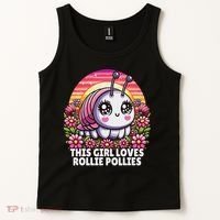 Roly Poly, Pill Bug Kawaii, This Girl Loves Rollie Pollies Tank Top thumb 2