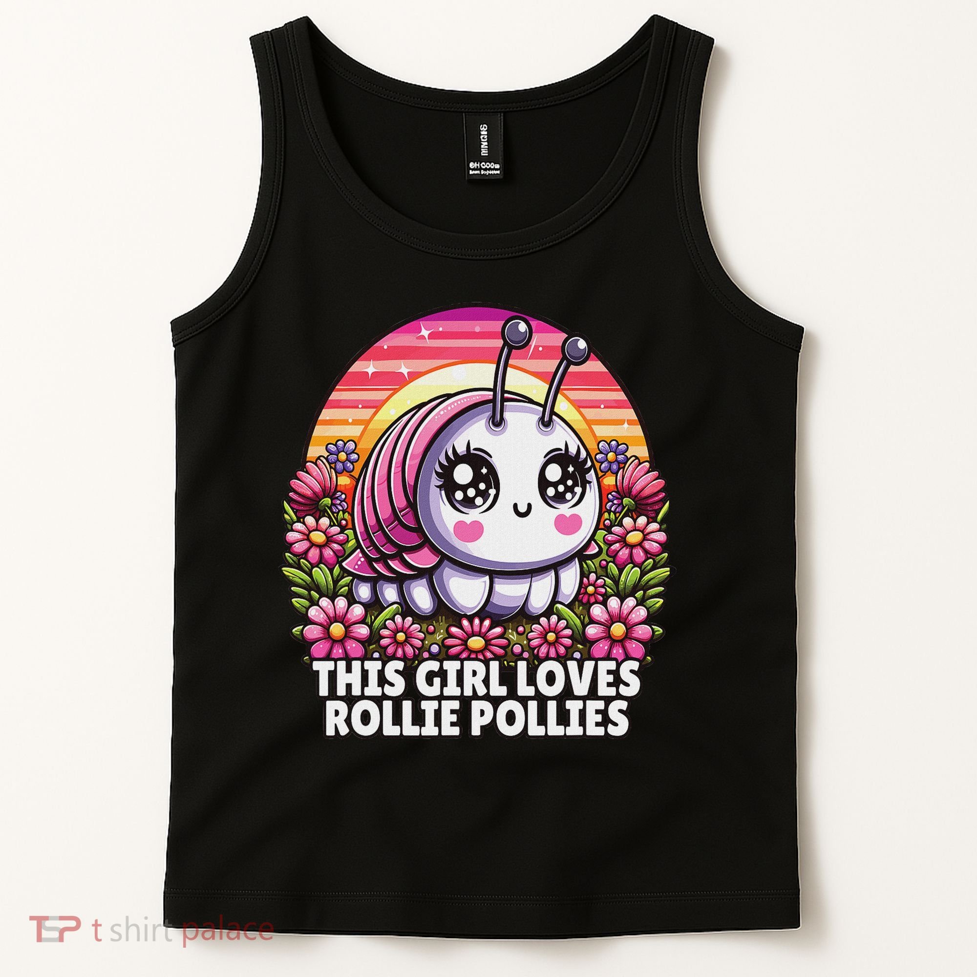 Roly Poly, Pill Bug Kawaii, This Girl Loves Rollie Pollies Tank Top