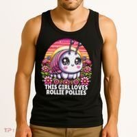 Roly Poly, Pill Bug Kawaii, This Girl Loves Rollie Pollies Tank Top thumb 3