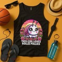 Roly Poly, Pill Bug Kawaii, This Girl Loves Rollie Pollies Tank Top thumb 4