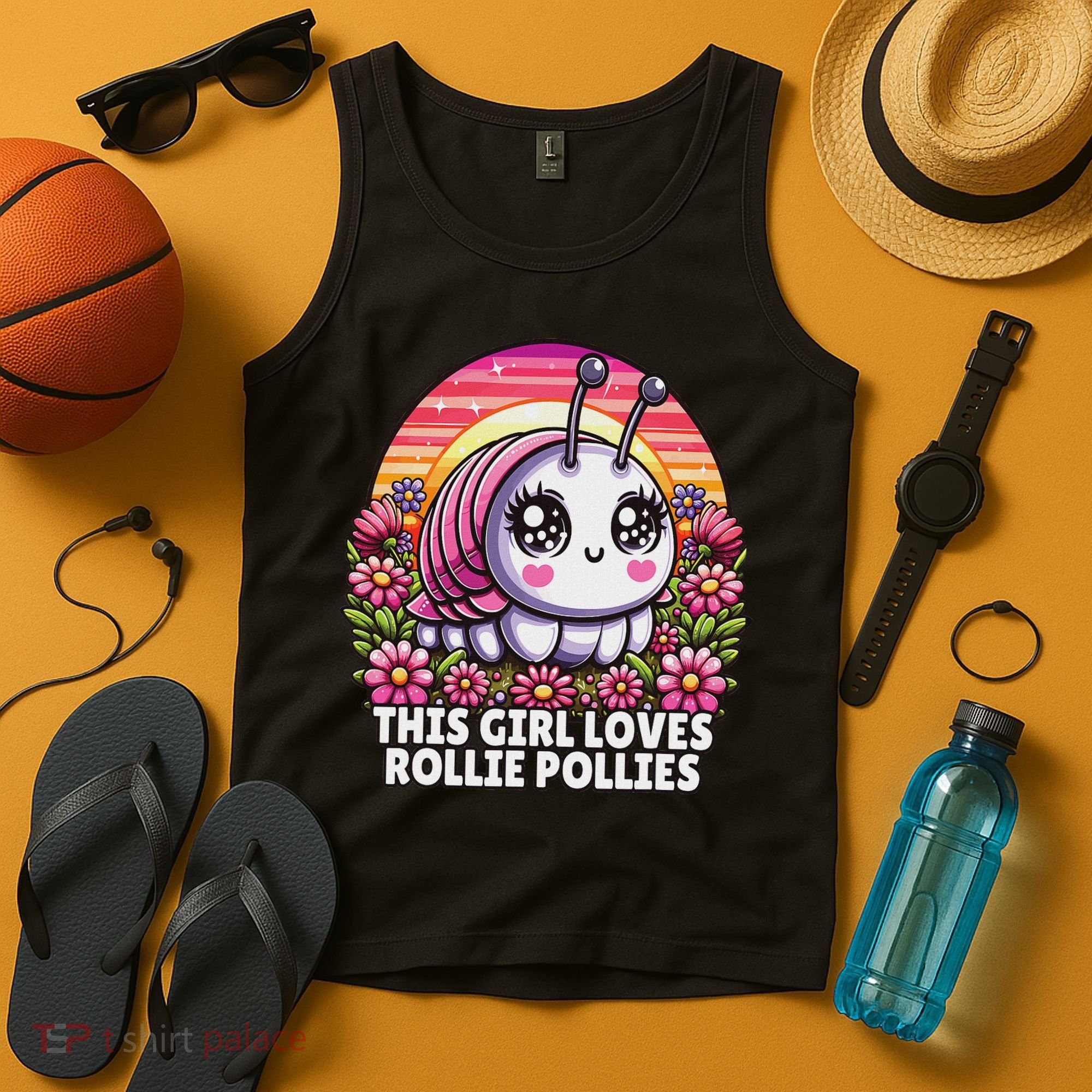 Roly Poly, Pill Bug Kawaii, This Girl Loves Rollie Pollies Tank Top