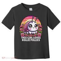 Roly Poly, Pill Bug Kawaii, This Girl Loves Rollie Pollies Toddler T-Shirt thumb 0
