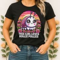 Roly Poly, Pill Bug Kawaii, This Girl Loves Rollie Pollies Women's T-Shirt thumb 2