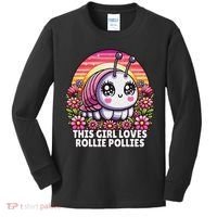 Roly Poly, Pill Bug Kawaii, This Girl Loves Rollie Pollies Kids Long Sleeve Shirt thumb 0