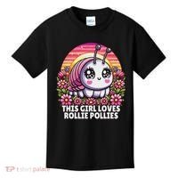 Roly Poly, Pill Bug Kawaii, This Girl Loves Rollie Pollies Kids T-Shirt thumb 0