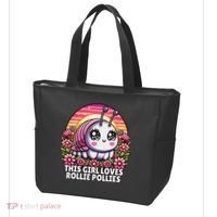 Roly Poly, Pill Bug Kawaii, This Girl Loves Rollie Pollies Tote Bag thumb 3