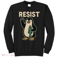 Resist Penguin Protest Against Tariffs Sweatshirt thumb 0