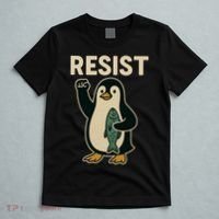 Resist Penguin Protest Against Tariffs T-Shirt thumb 5