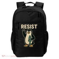 Resist Penguin Protest Against Tariffs Backpack thumb 0