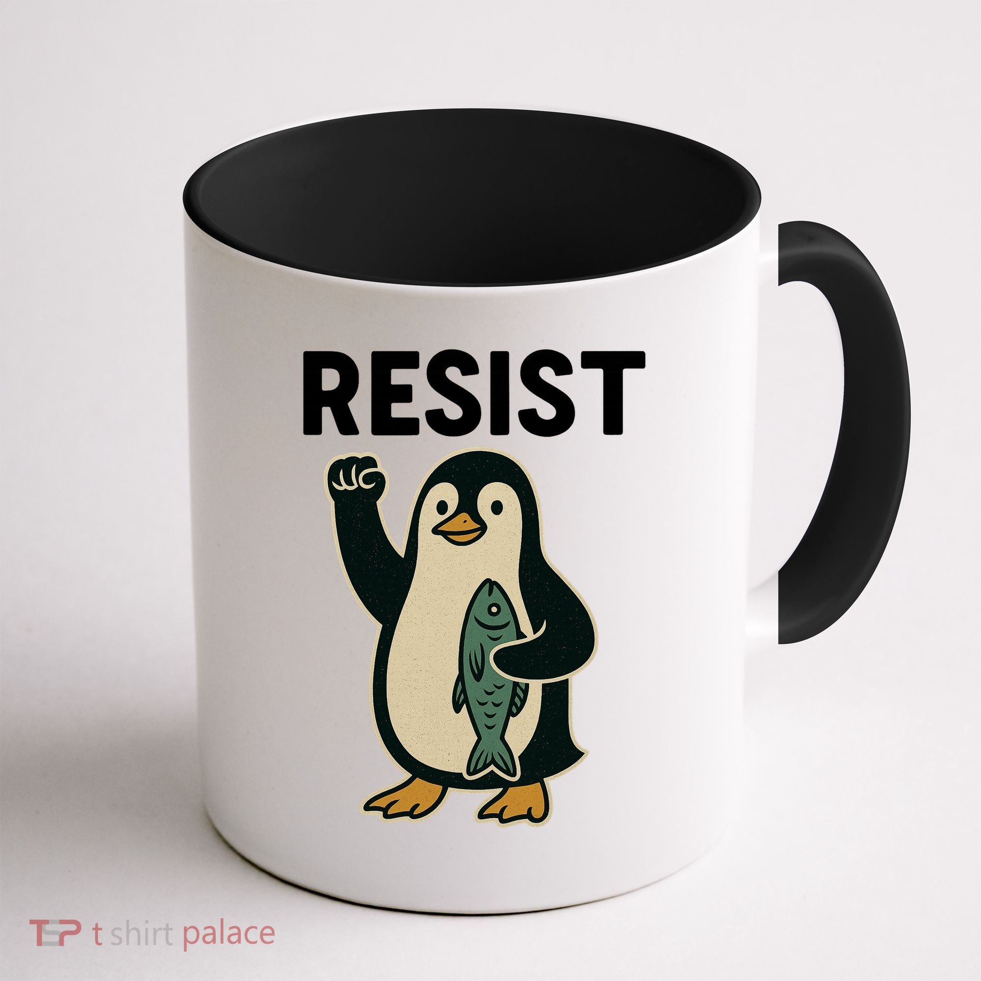 Resist Penguin Protest Against Tariffs Coffee Mug