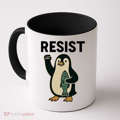Resist Penguin Protest Against Tariffs Coffee Mug