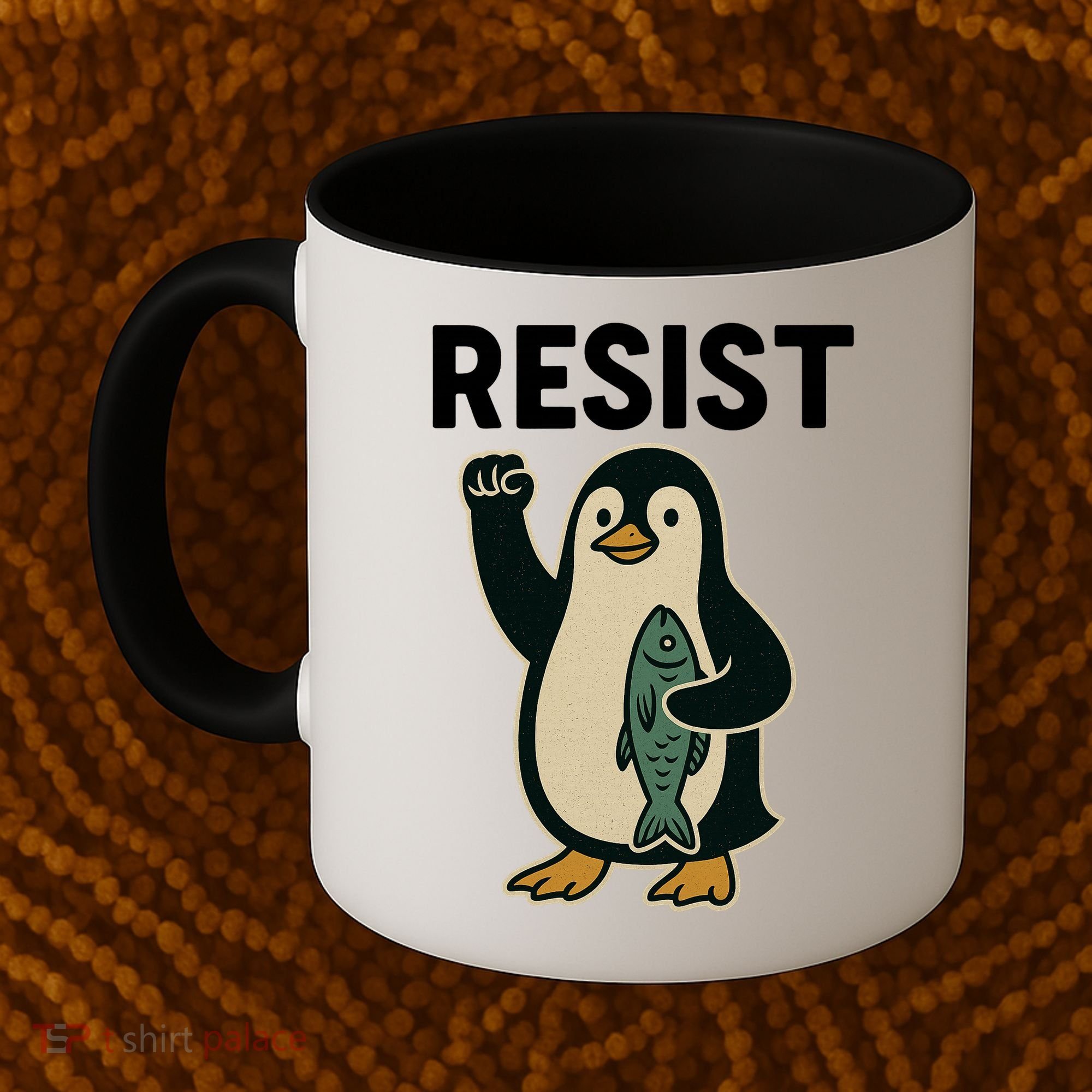 Resist Penguin Protest Against Tariffs Coffee Mug