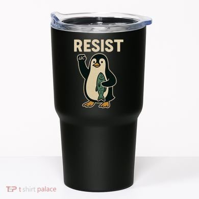 Resist Penguin Protest Against Tariffs Tumbler