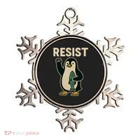 Resist Penguin Protest Against Tariffs Ornament thumb 0