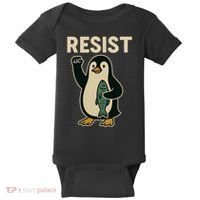 Resist Penguin Protest Against Tariffs Baby Bodysuit thumb 0