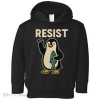 Resist Penguin Protest Against Tariffs Toddler Hoodie thumb 0