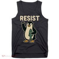 Resist Penguin Protest Against Tariffs Tank Top thumb 0