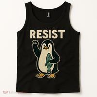 Resist Penguin Protest Against Tariffs Tank Top thumb 2