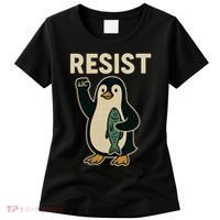 Resist Penguin Protest Against Tariffs Women's T-Shirt thumb 0