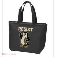 Resist Penguin Protest Against Tariffs Tote Bag thumb 3