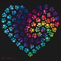 Rainbow Paw Print Heart Dog Lover Toddler Hoodie thumb 2