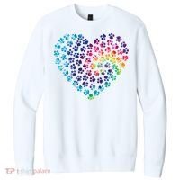 Rainbow Paw Print Heart Dog Lover V.I.T. Fleece Crew Sweatshirt thumb 0