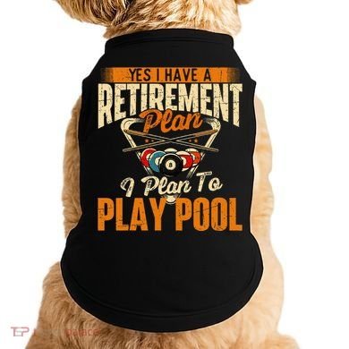 Retirement Plan Play Pool Billiard Player Sports Doggie Tank
