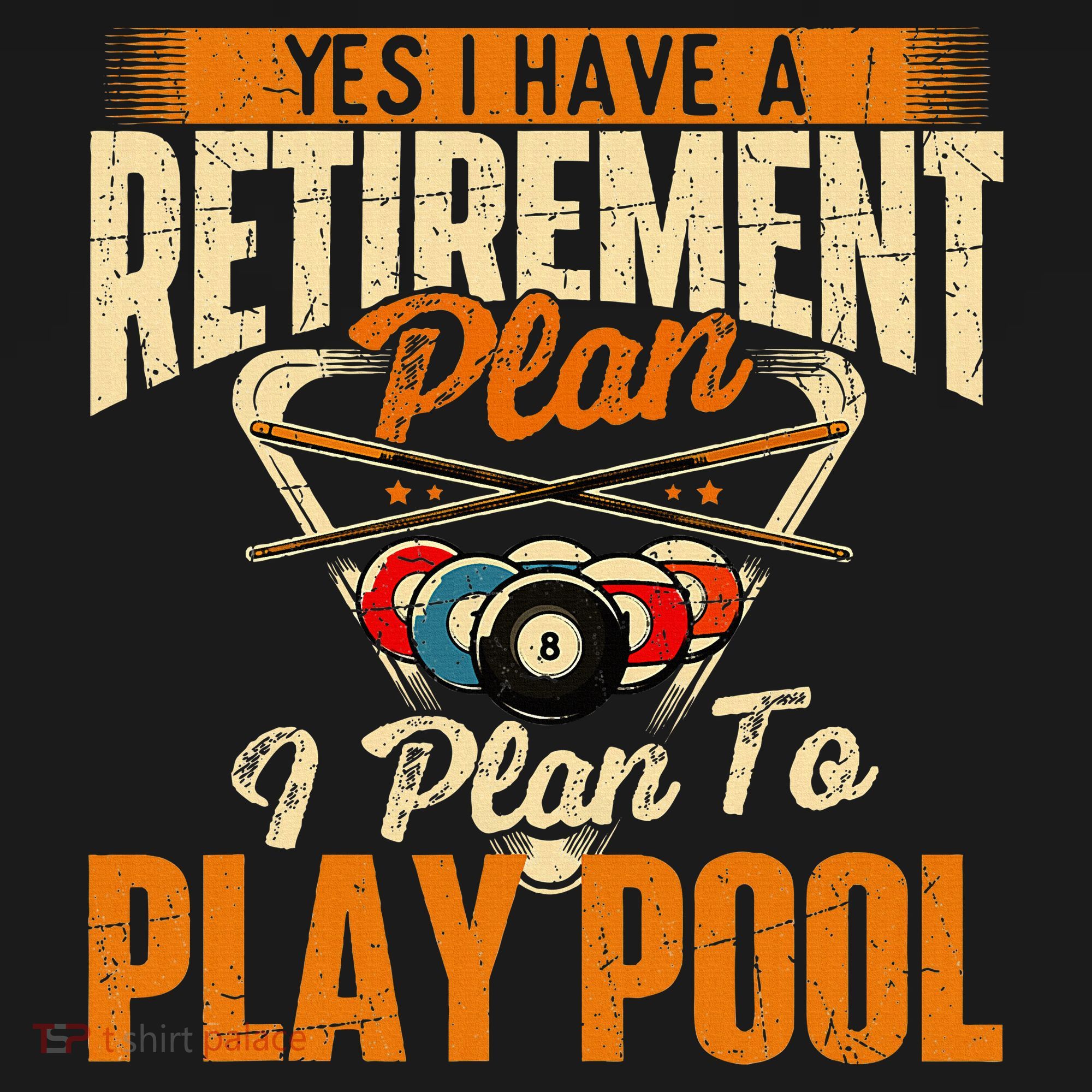 Retirement Plan Play Pool Billiard Player Sports Doggie Tank