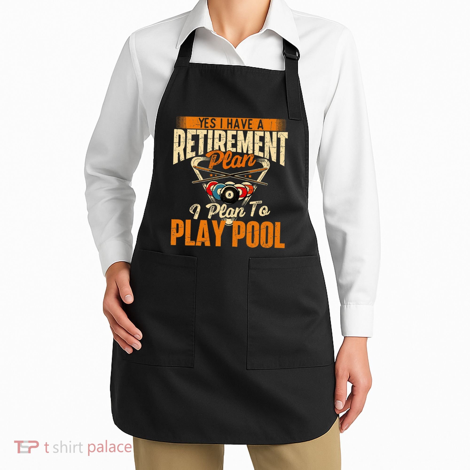 Retirement Plan Play Pool Billiard Player Sports Apron