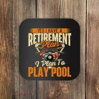 Retirement Plan Play Pool Billiard Player Sports Coaster thumb 0