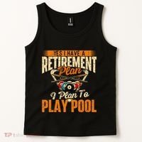 Retirement Plan Play Pool Billiard Player Sports Tank Top thumb 2