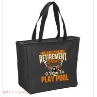 Retirement Plan Play Pool Billiard Player Sports Tote Bag thumb 2