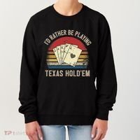 Retro Poker Player Texas HoldEm Poker Game Royal Flush Women's Sweatshirt thumb 0