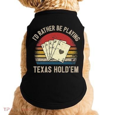 Retro Poker Player Texas HoldEm Poker Game Royal Flush Doggie Tank