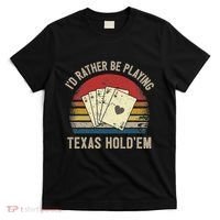 Retro Poker Player Texas HoldEm Poker Game Royal Flush T-Shirt thumb 0