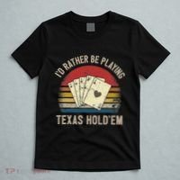 Retro Poker Player Texas HoldEm Poker Game Royal Flush T-Shirt thumb 5