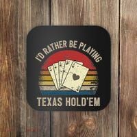 Retro Poker Player Texas HoldEm Poker Game Royal Flush Coaster thumb 0
