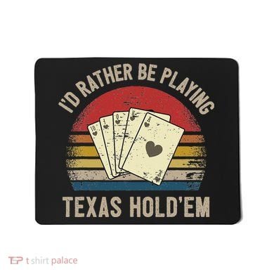 Retro Poker Player Texas HoldEm Poker Game Royal Flush Mousepad