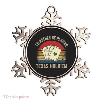 Retro Poker Player Texas HoldEm Poker Game Royal Flush Ornament