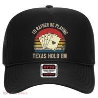 Retro Poker Player Texas HoldEm Poker Game Royal Flush Hat thumb 0