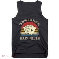 Retro Poker Player Texas HoldEm Poker Game Royal Flush Tank Top thumb 0