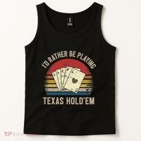 Retro Poker Player Texas HoldEm Poker Game Royal Flush Tank Top thumb 2