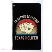 Retro Poker Player Texas HoldEm Poker Game Royal Flush Golf Towel thumb 0