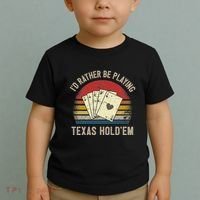 Retro Poker Player Texas HoldEm Poker Game Royal Flush Toddler T-Shirt thumb 2