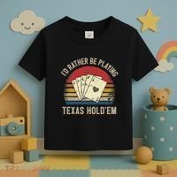 Retro Poker Player Texas HoldEm Poker Game Royal Flush Toddler T-Shirt thumb 3