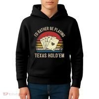Retro Poker Player Texas HoldEm Poker Game Royal Flush Kids Hoodie thumb 4