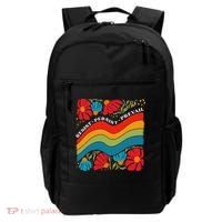 Resist Persist Prevail Funny Liberal Political Boho Floral Backpack thumb 0