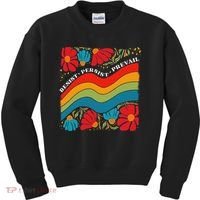 Resist Persist Prevail Funny Liberal Political Boho Floral Kids Sweatshirt thumb 0